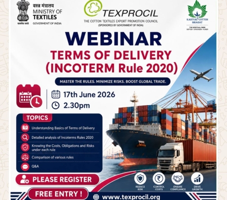 TEXPROCIL WEBINAR ON INCOTERMS® 2020 – TERMS OF PAYMENT IN INTERNATIONAL TRADE
